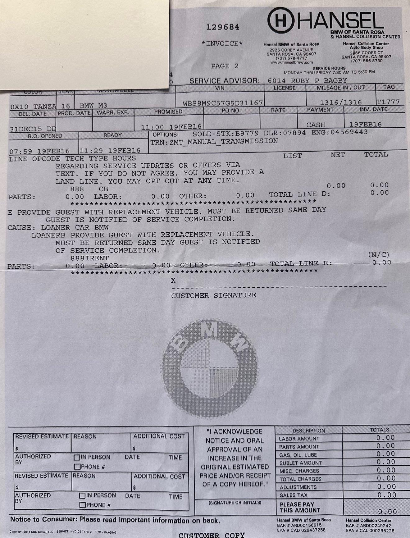 35k-Mile 2016 BMW M3 6-Speed