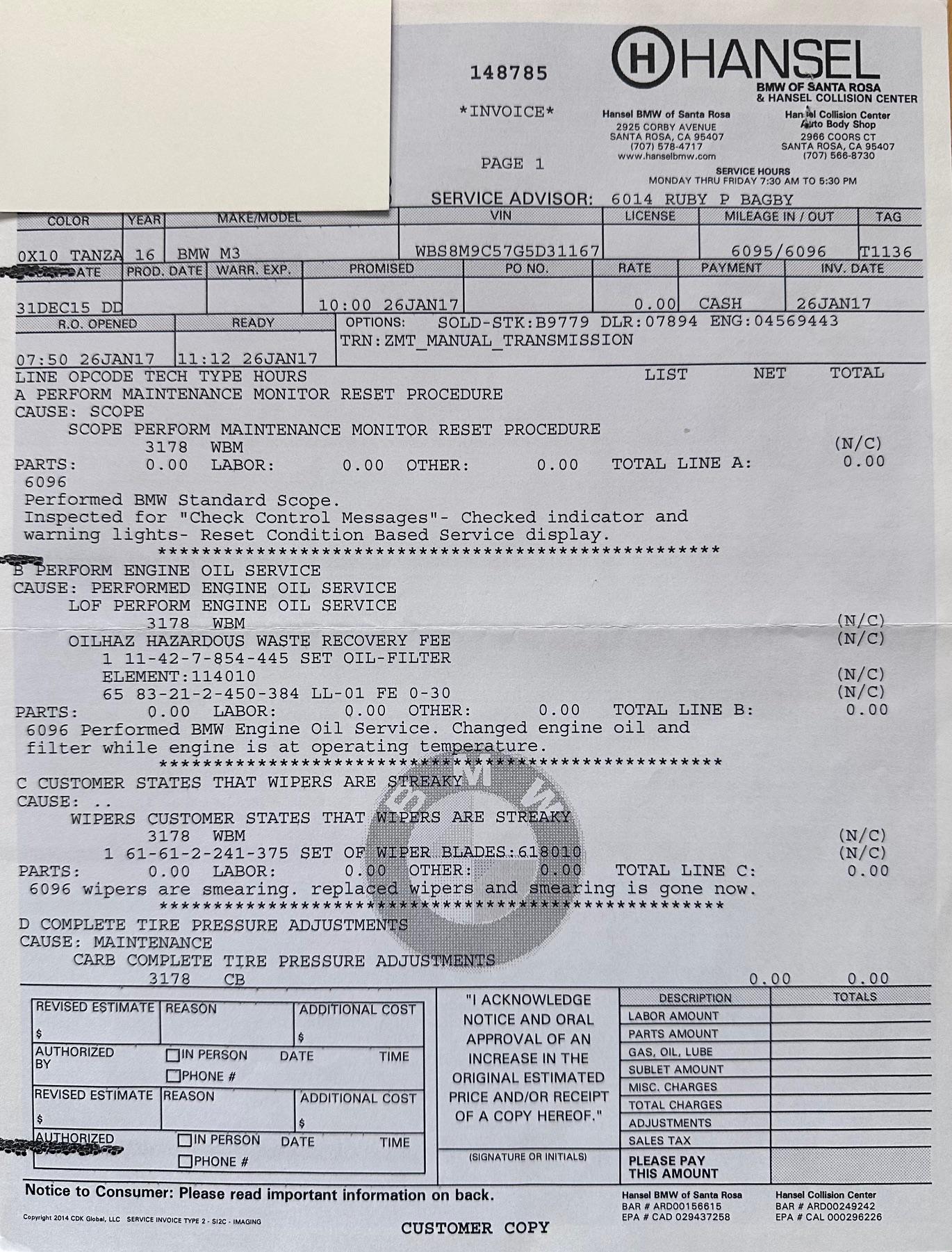 35k-Mile 2016 BMW M3 6-Speed