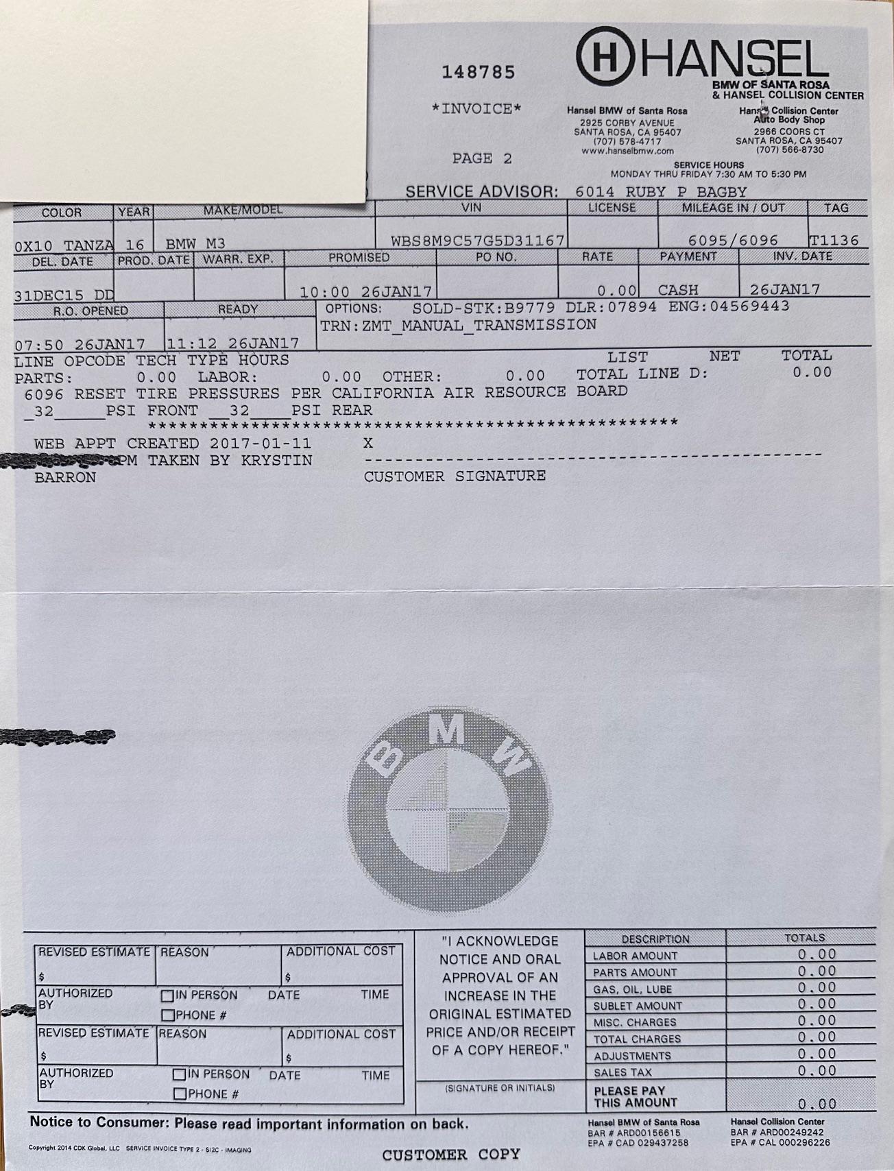 35k-Mile 2016 BMW M3 6-Speed