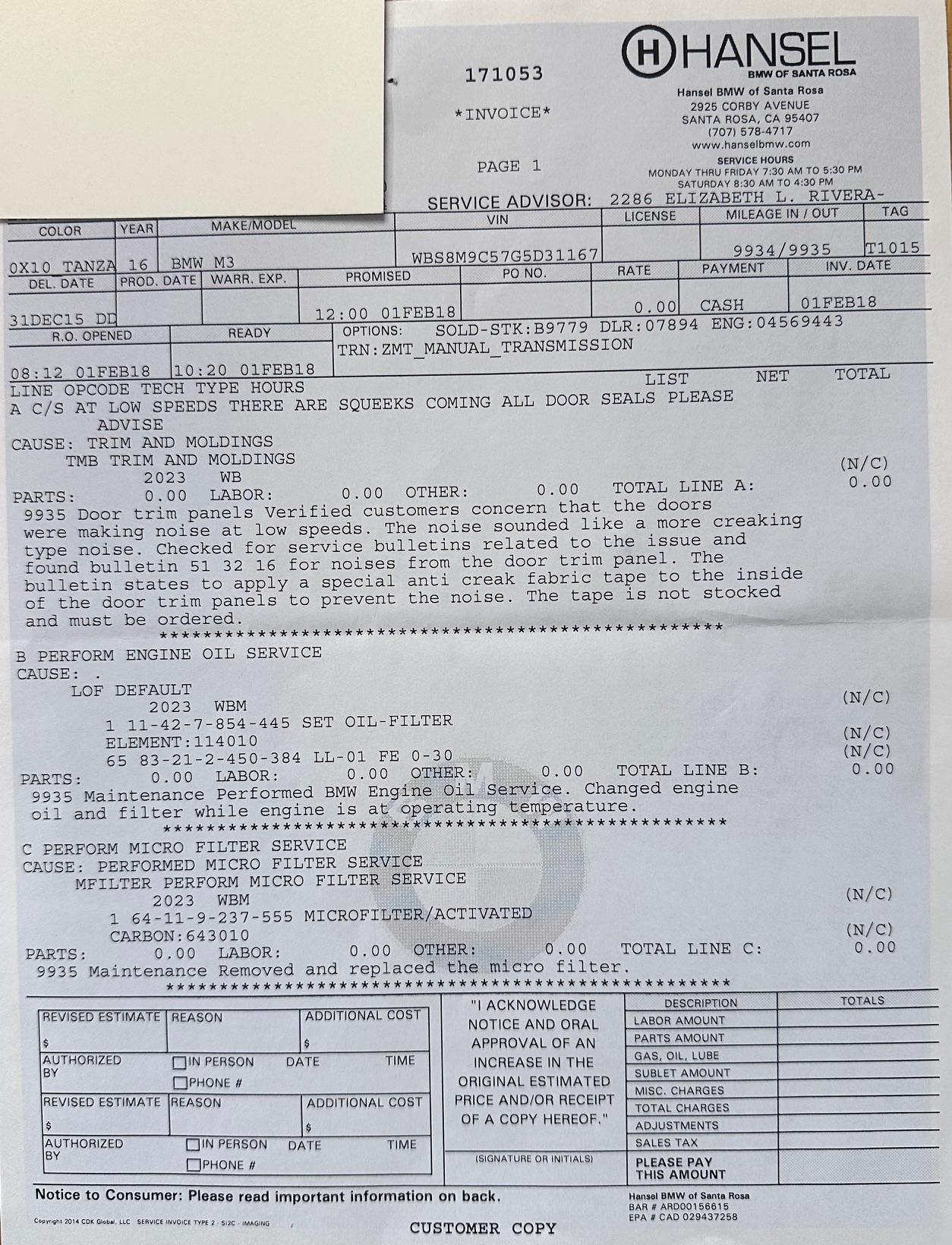 35k-Mile 2016 BMW M3 6-Speed