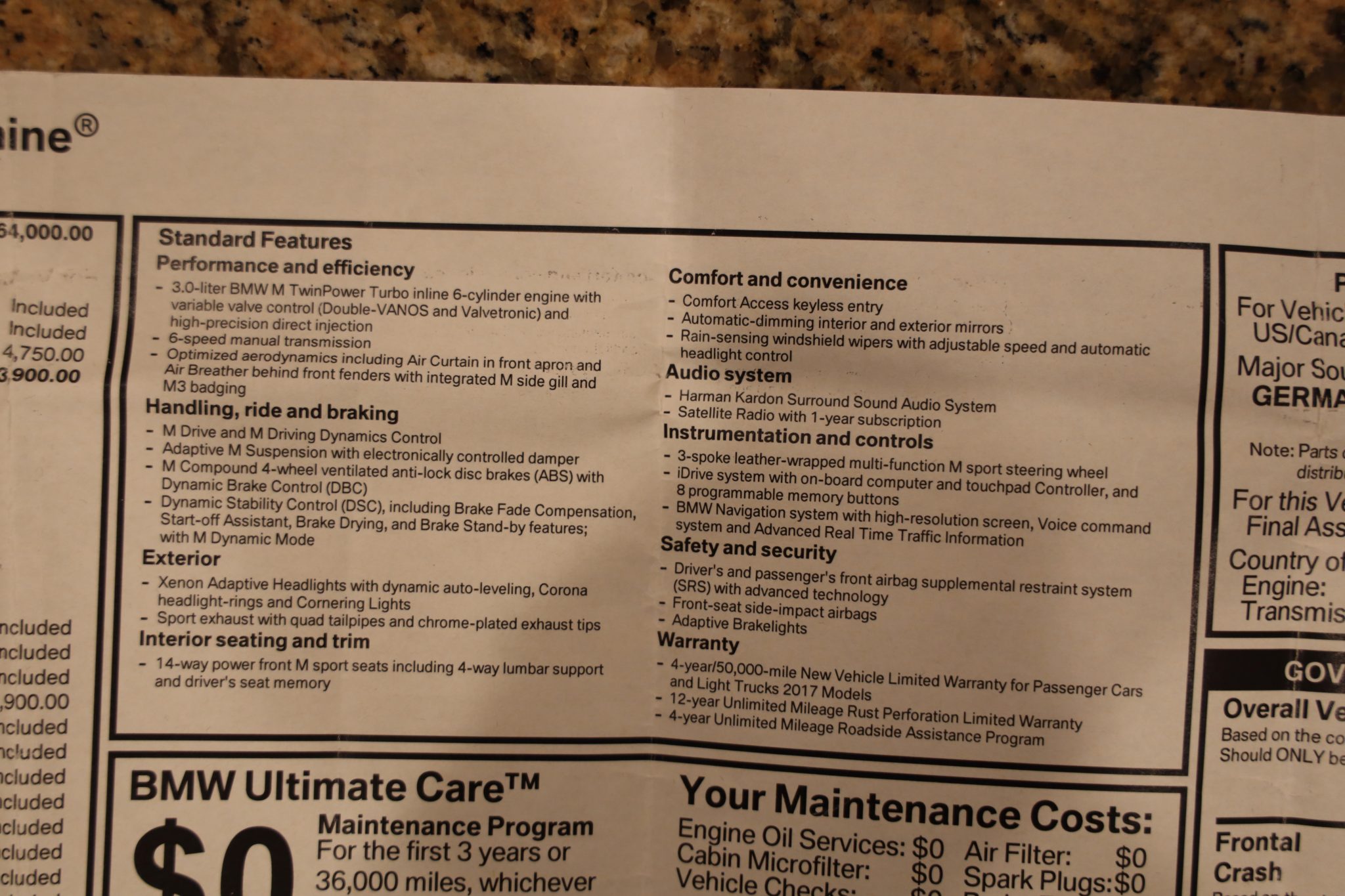 43k-Mile 2017 BMW M3 Competition Package