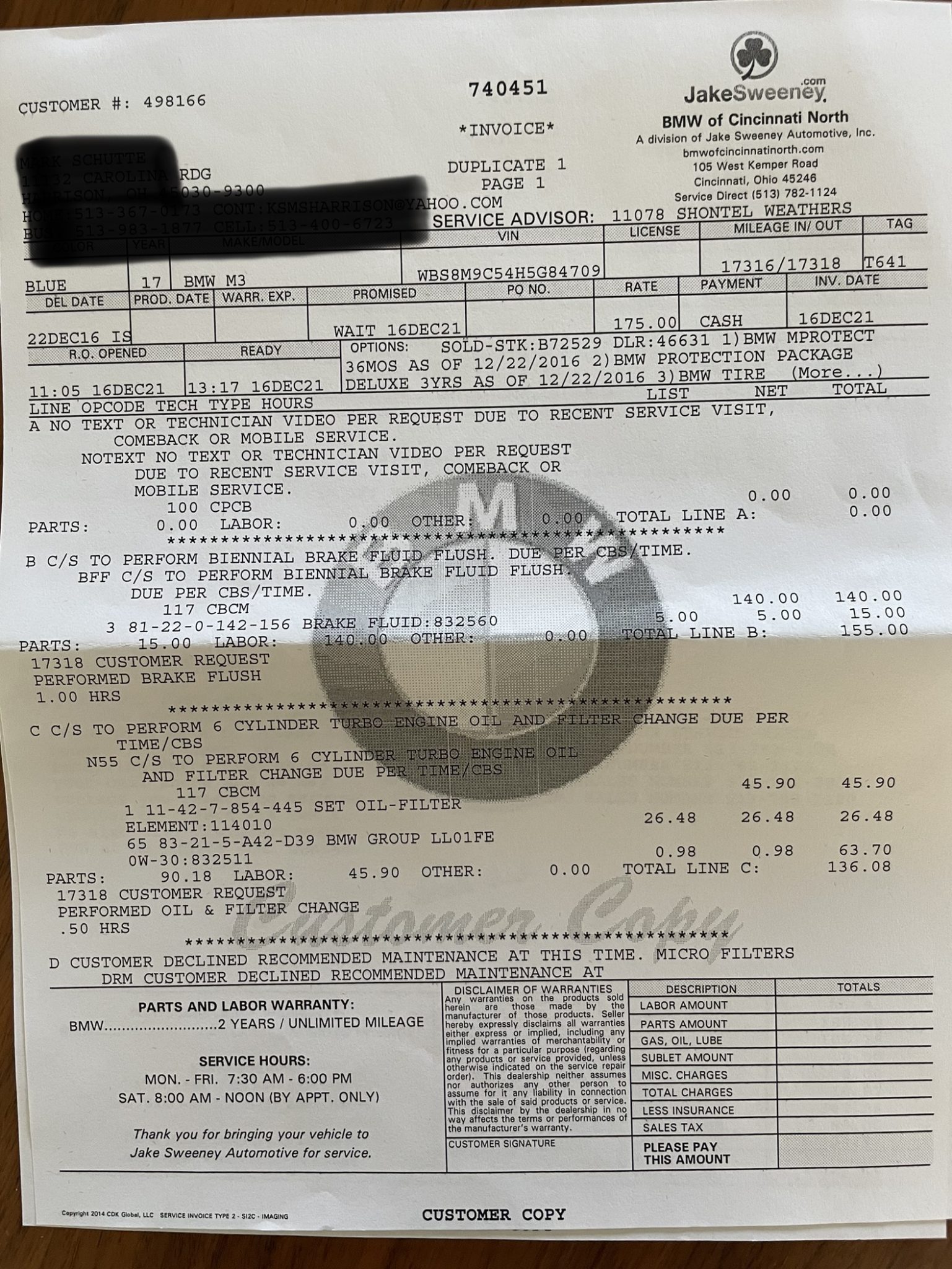 2017 BMW M3 Competition Package