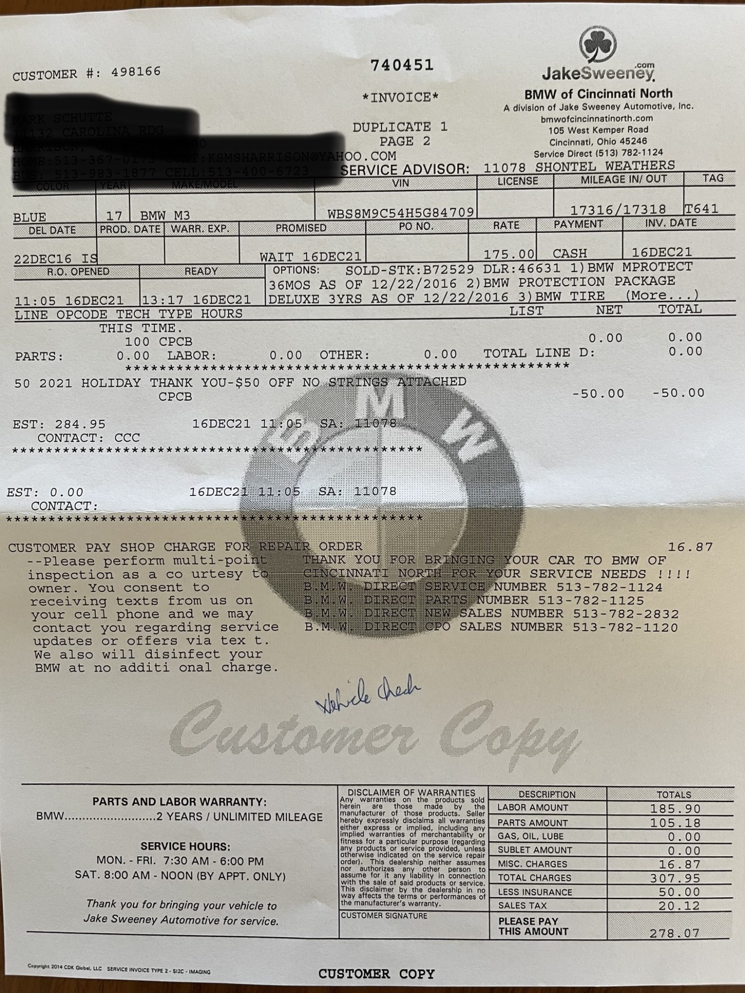 2017 BMW M3 Competition Package