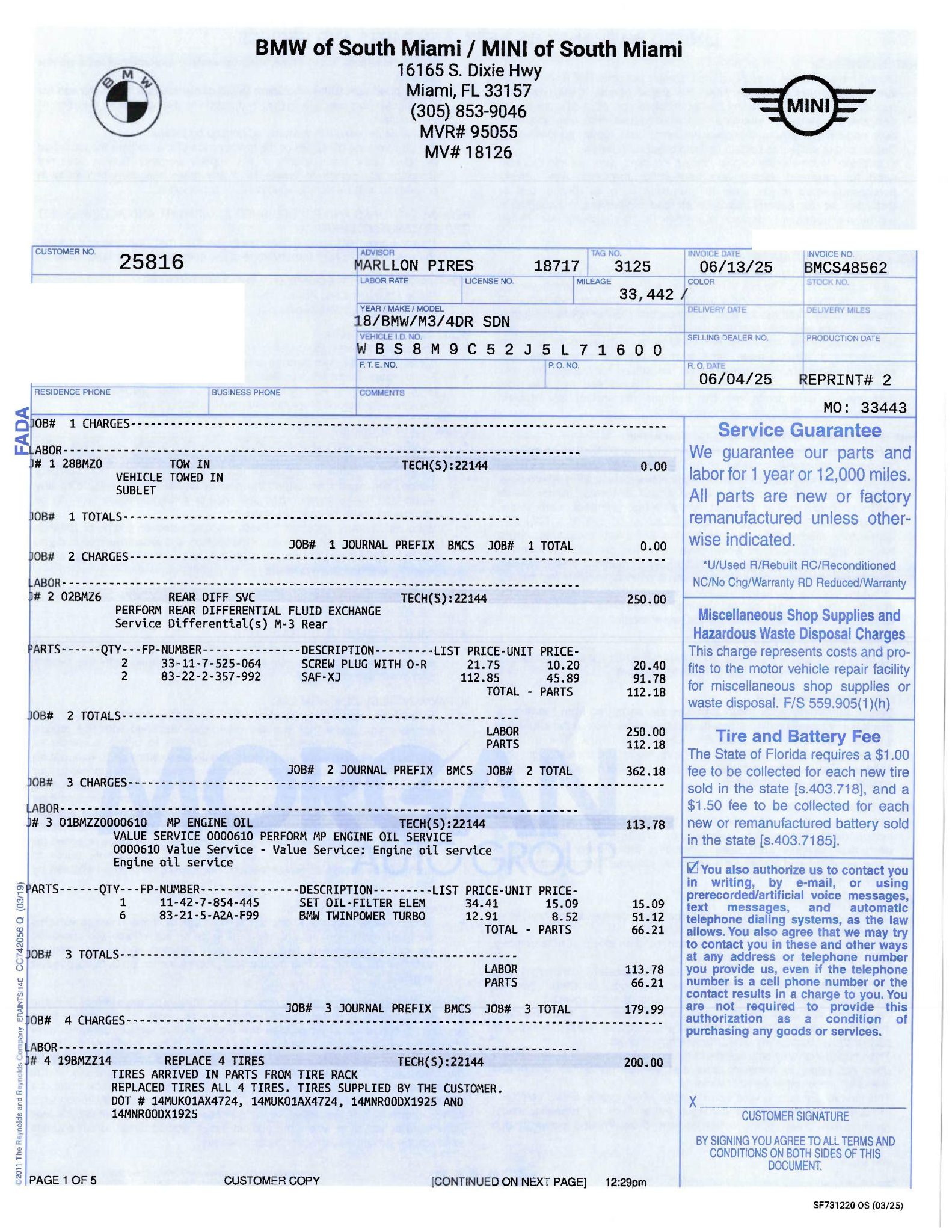 33k-Mile 2018 BMW M3 Competition Package 6-Speed