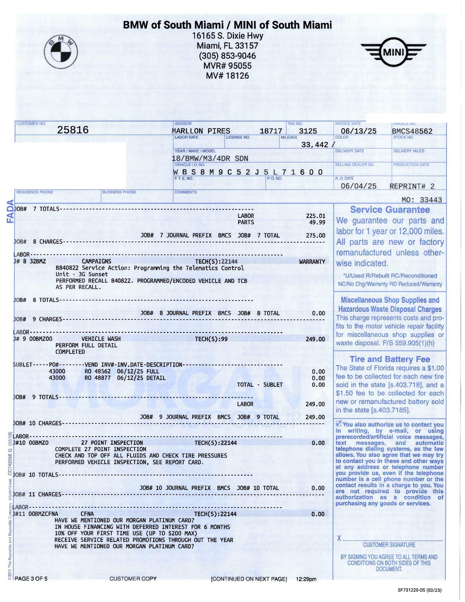 33k-Mile 2018 BMW M3 Competition Package 6-Speed