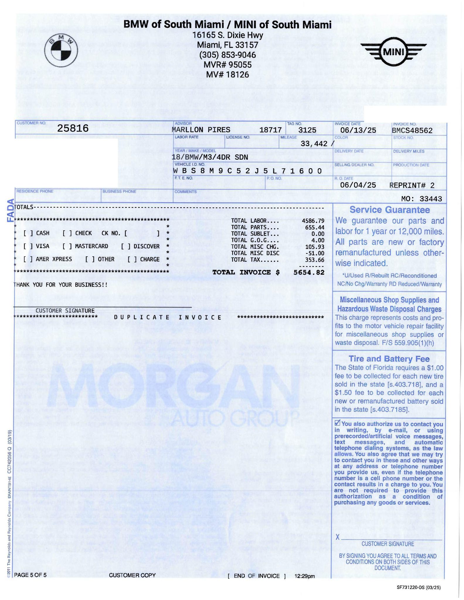 33k-Mile 2018 BMW M3 Competition Package 6-Speed