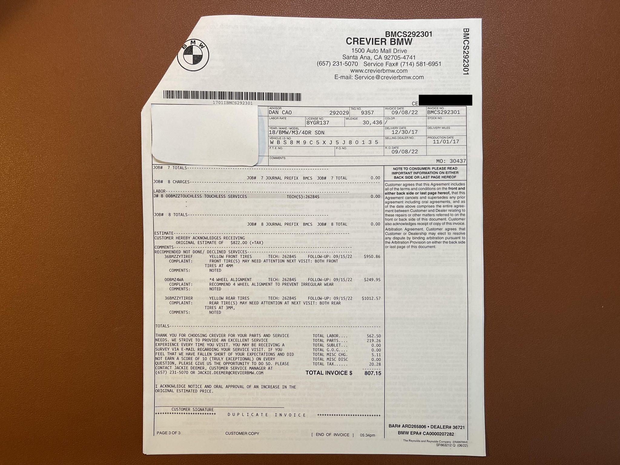 32k-Mile 2018 BMW M3 Competition Package 6-Speed