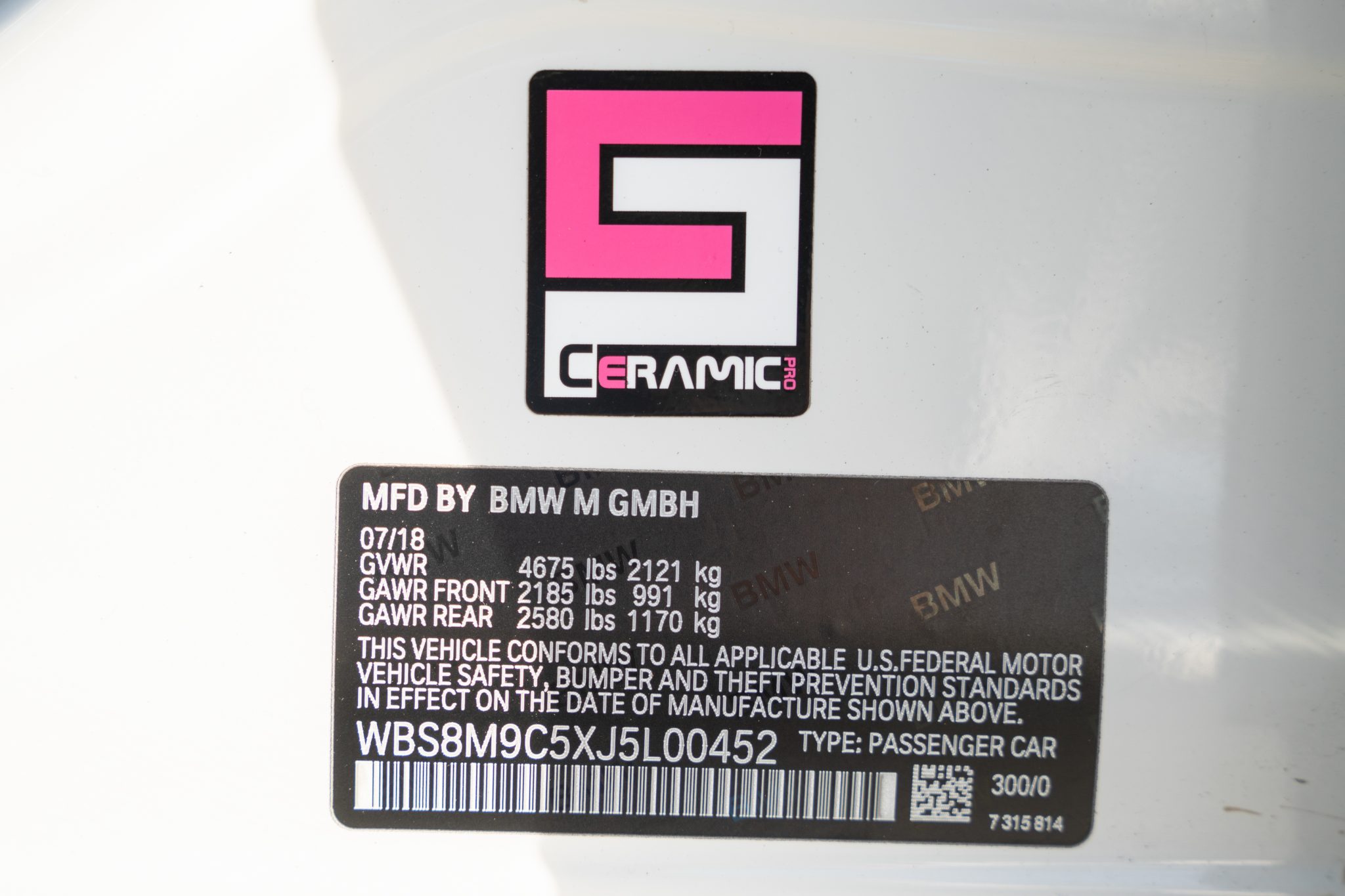 2018 BMW M3 Competition Package